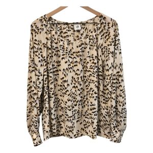 Cabi Round Trip Safara Print Blouse Size Large
